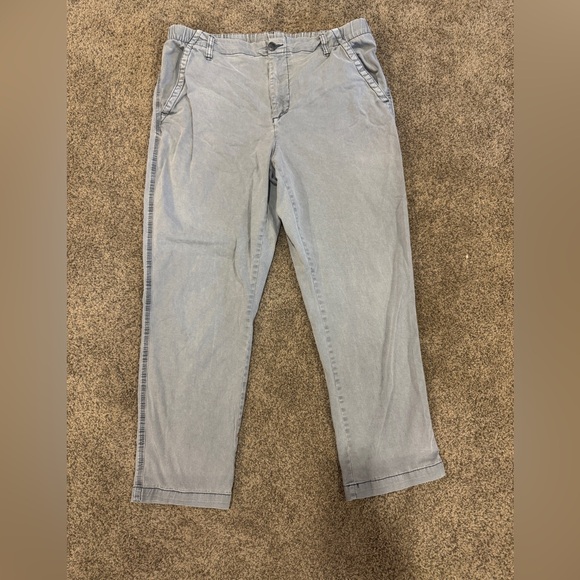 Old Navy Light Gray Ankle high rise Chinos - Picture 1 of 10